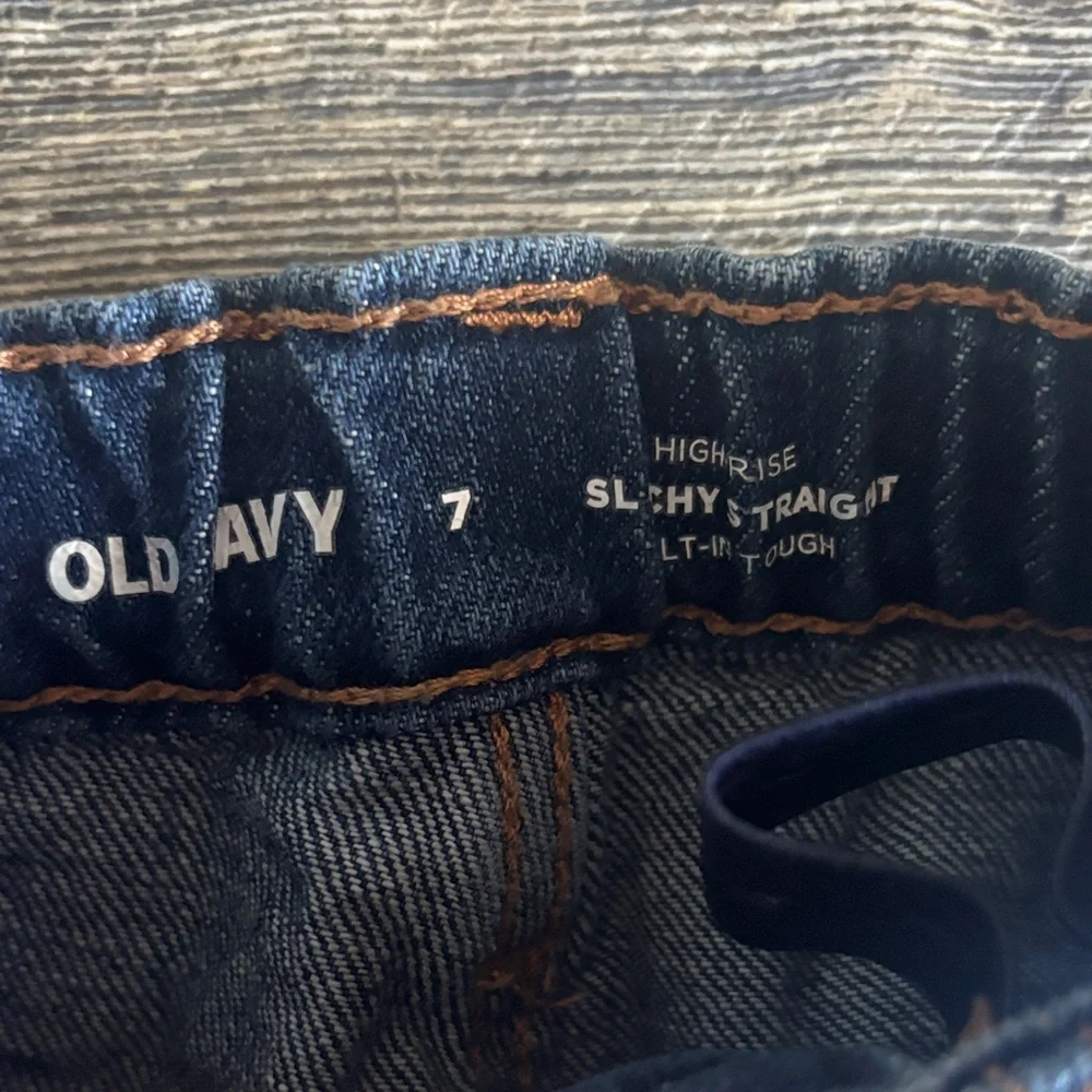 Old Navy Kids Dark Blue Jeans with Rip‎ Detail